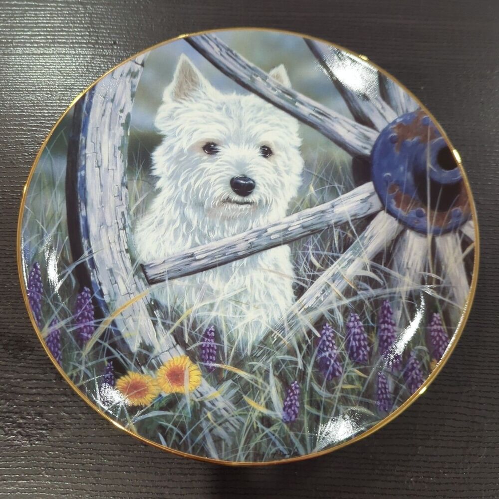 West Highland Terriers Wild Wild Westie Dog Plate by Danbury Mint D1606